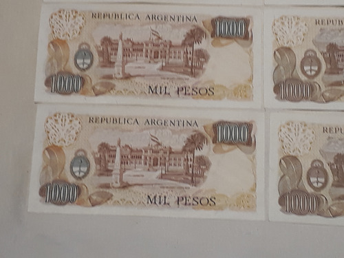 Billetes Antiguos De Argentina 1000 Pesos Ley X 6 Sc Y Sc-
