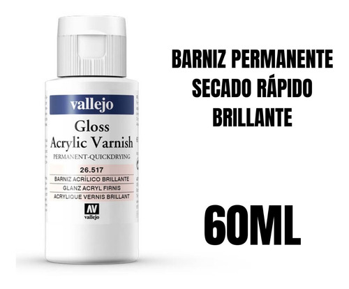 Imagen 2 de 4 de Vallejo Acrilico Barniz Brillante 26517 Secado Rapido