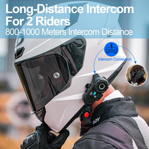 Auriculares Bluetooth Para Motocicleta Con Intercomunicador