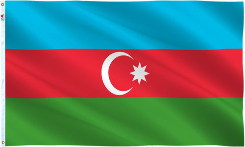 Bandera De Azerbaiyán De 3 X 5 Pies Para Exteriores, Grande,