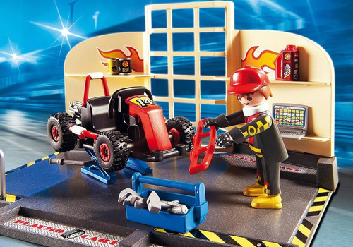 Oficina De Kart Carro De Corrida Starter Set Playmobil 6869