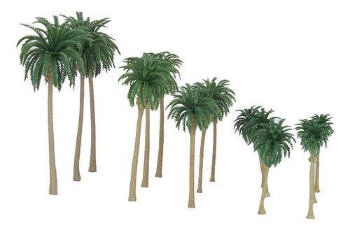 4 X 15 Piezas Modelo Cocoteros Palmeras Paisaje Paisaje