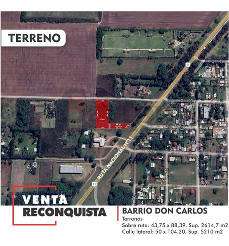 Venta Lotes Don Carlos Interno Y Sobre Ruta 11 Reconquista
