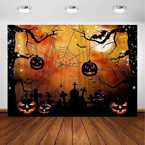 Calabazas Como Telón De Fondo Para Halloween Con Espeluznant