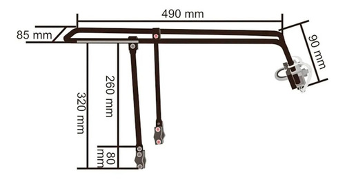 Imagem 3 de 3 de Bagageiro Traseiro Bicicleta Bike Garupa Kalf Flex Aro 26/29