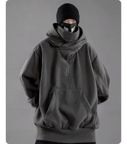 B Emo Alt Techwear - Sudadera Con Capucha Y Cuello Alto Para