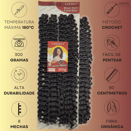 Kit Gypsy 1 Cabelo Jumbo Tranças + Cacheado Orgânico Fulani Cor T2/30 Sx