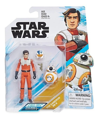 Star Wars Resistance Poe Dameron Figura 9cms Y Bb8