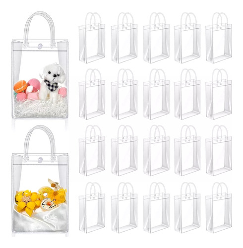 20 Bolsas De Regalo De Pvc Transparente Para Recuerdos Con A