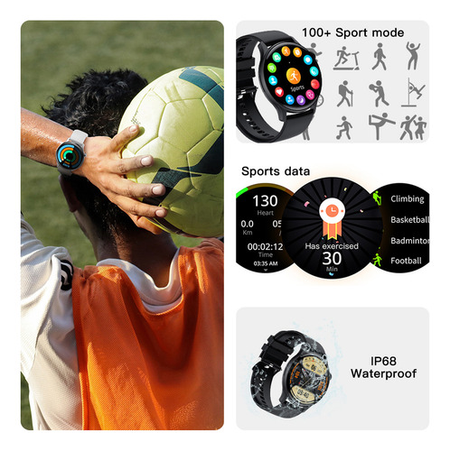 Reloj Inteligente Con Monitoreo De Salud Amoled Hd Bluetooth
