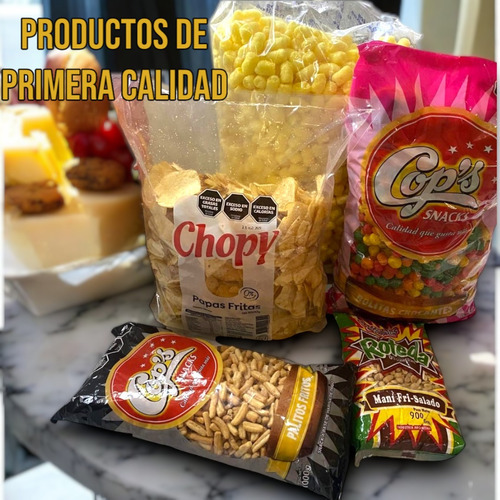 Combo Snacks Papas, Palitos, Chizitos, Manisalado Y Puflitos