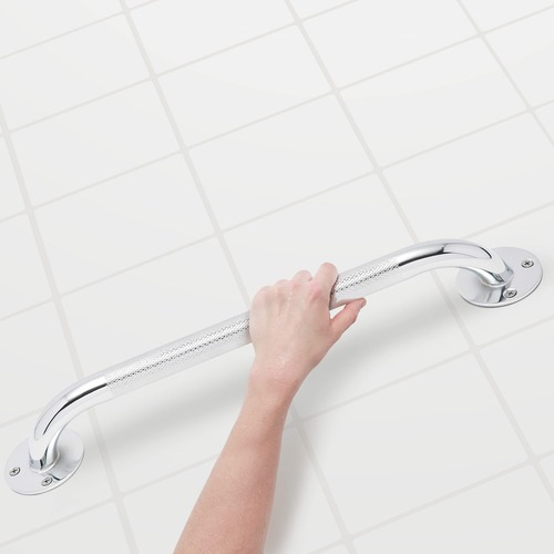 Grab Bar Medline, Cromado Moleteado, 40 Cm, Para Ducha Y Bañ