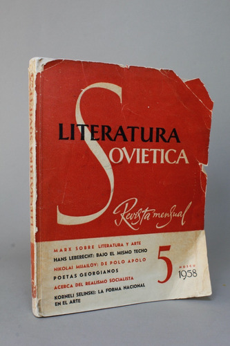 Literatura Soviética 1958 Organo Unión De Escritores 