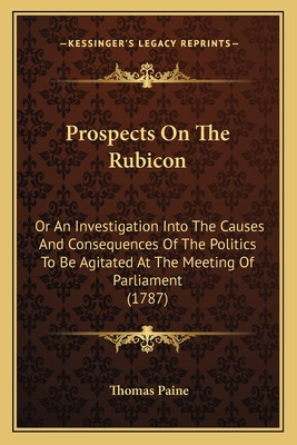 Libro Prospects On The Rubicon: Or An Investigation Into ...
