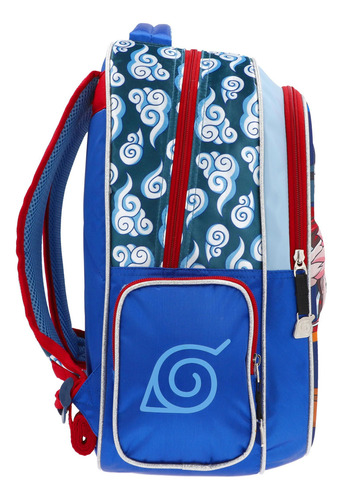Mochila Escolar Naruto Sasuke Sakura Azul Original Backpack