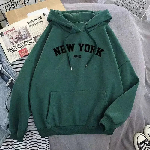 Sudadera Con Capucha De Mujer De Manga Larga Con Estampado D