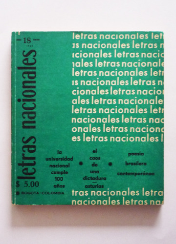 Revista Letras Nacionales No. 18 Enero - Febrero 1968 