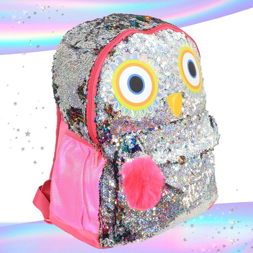 Imagen 2 de 6 de Mochila Lentejuela Reversible Magica Cambia Color Escolar