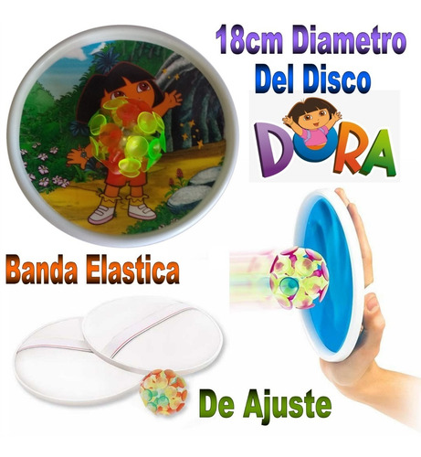 Raqueta De Disco + Pelota De Ventosas Dora Para Niños
