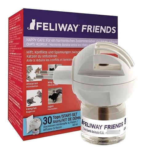 Feliway Friends Ceva Difusor Elétrico + Refil 48 Ml