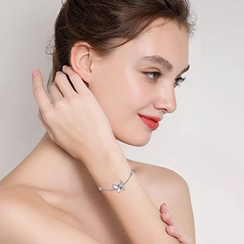 Joyería De Cremación De Mariposas, Pulsera De Urna De Plata