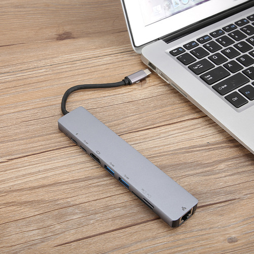 Interfaz Typec Para Usb 3.0 Hub Rj45 Ethernet Mini