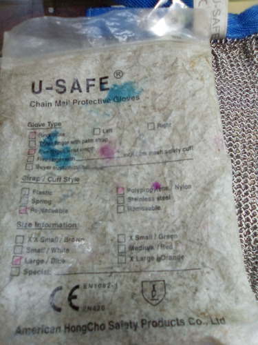 Guante De Acero Para Carnicero Deshuesador Usa Safe