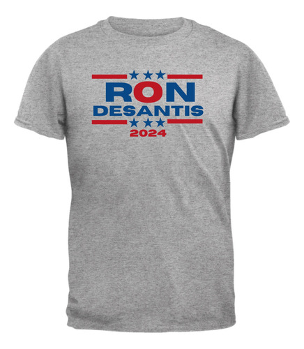 Elección 2024 Ron Desantis 2024 Triple Estrellas Camiseta Pa