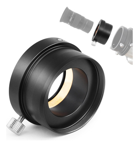 Adaptador Ocular De 2 A 1.25 Pulgadas Para Telescopio Metáli Color