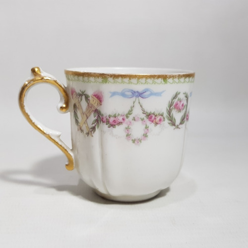 Antiguas Tacitas Porcelana Limoges Compañía Nac Mag 61467 (Usado)