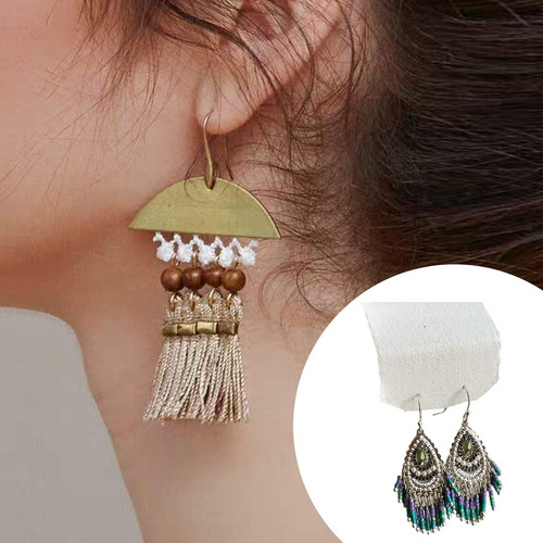 Pendientes De Las Mujeres Pendientes Bohemios Azul