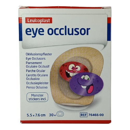 Parche Ocular Pèdiatrico-adulto 5.5x7.6 Recortable  C/30 Pzs