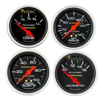 Comprar Kit 4 Relojes Orlan Rober Linea Competicion Ø60mm Voltímetro + Presión Aceite + Nivel Combustible + Temperatura Agua