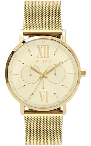 Relógio Feminino Euro Multi Glow Dourado Eu6p29aht/4d