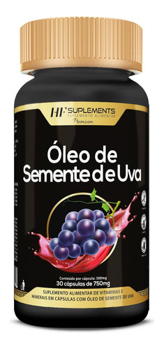 Óleo De Semente De Uva 60caps Premium Hf Suplements