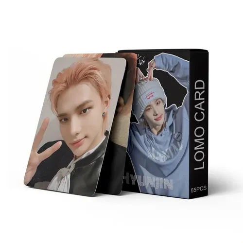 L 55 Cartões Stray Kids Hyunjin Lomo, Merchandising Kp Full
