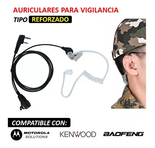 Auriculares Para Radios Motorola Kenwood Baofeng Vigilancia