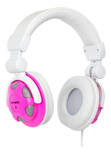 Fone Headphone Style Dj Nipponic Nip-cd830 Branco/rosa