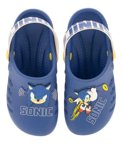Babuche Infantil Sonic Speed Grendene Clog 22594 Azul