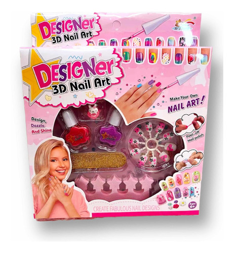 Set Maquillaje Belleza Para Niñas Pintura De Uñas Princesa