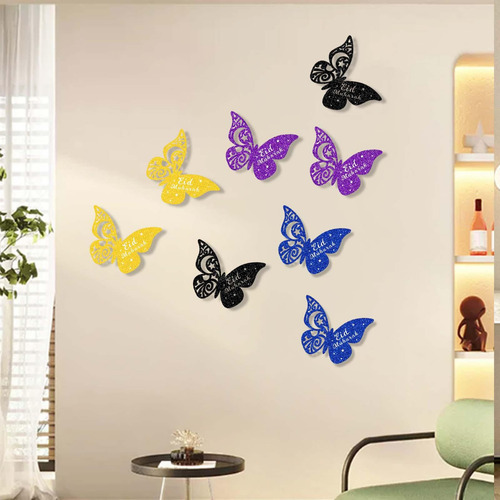 8 Pegatinas De Pared De Mariposas 3d, Decoración De Pared