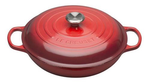 Le Creuset - Cacerola antiadherente a baja temperatura (30 cm), color rojo