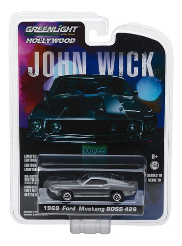 John Wick Ford Mustang Boss 1969 Greenlight 1/64