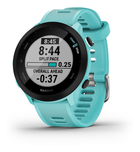 Reloj Smartwatch Forerunner 55 Running Garmin Pulsometro Gps Color de la caja Aqua Color de la malla Aqua Color del bisel Negro