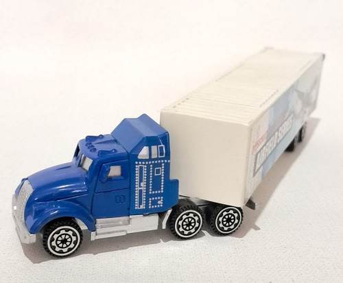 Gandola Azul Escala 1:64 Con Contenedor Juguete Niños