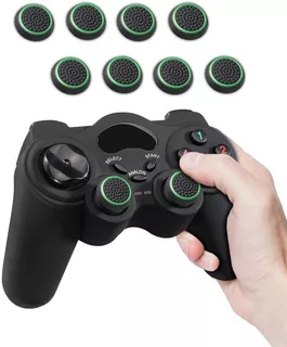Cubre Grips Para Ps4 Ps3 Xbox One Xbox 360 8un Negro Y Verde