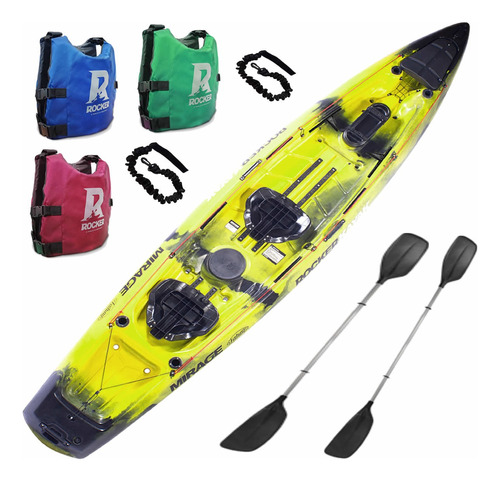 Kayak Rocker Mirage Fishing 3 Chalecos 2 Remos 2 Pitas