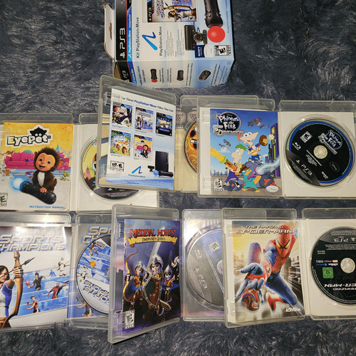 Kit Playstation Move Ps3 + 6 Juegos Move (Usado)