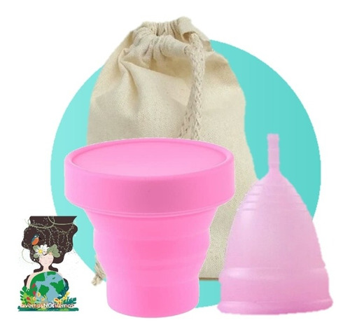 Kit Ecológico Femenino Copa Menstrual + Vaso Esterilizador 