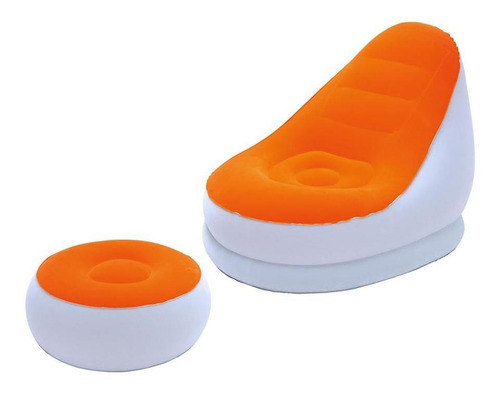 Imagen 5 de 5 de Silla Sofa Puff Inflable 2 Pzs Super Confort 1.22mx94x81cm